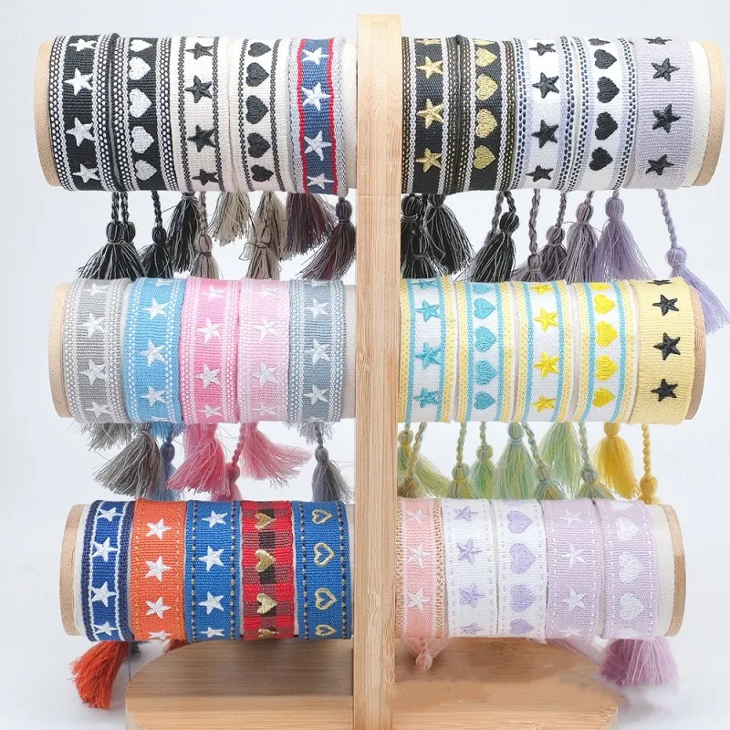 Ethnic Fashion Logo - Bracelet avec Logo étoile brodé de