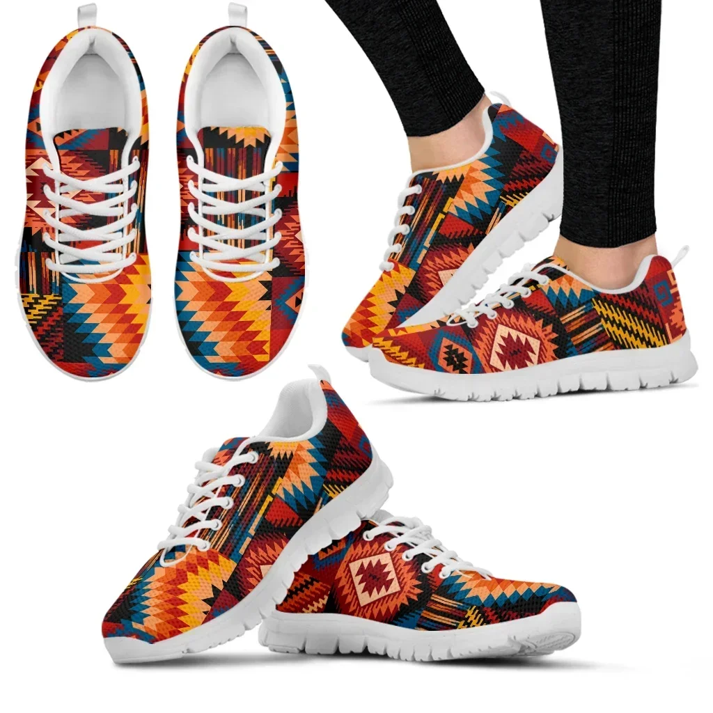 Women'S Ethnic Fashion Brands - Chaussures plates confortables à lacets motif