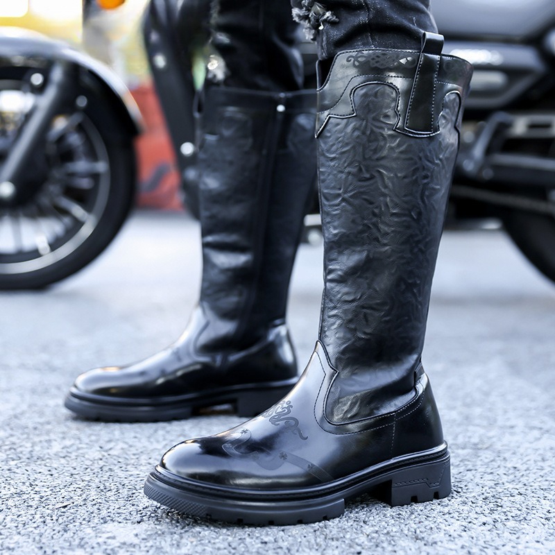 Ethnic Fashion In - Bottes mi-mollet pour hommes bottes à