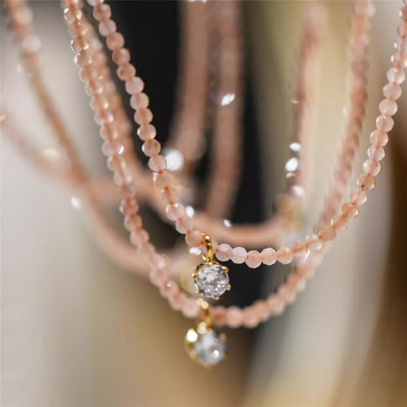 Ethnic Boho Fashion - Collier pendentif Vintage en Zircon pour