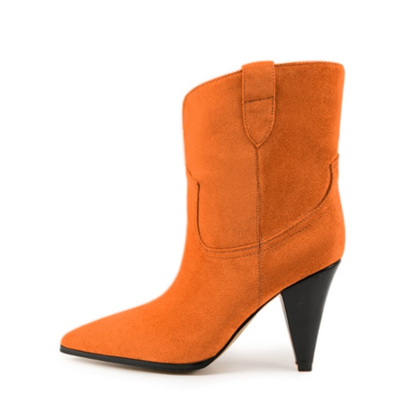 Ethnic Fashion In - Bicolor Spike talons tirer sur bottes