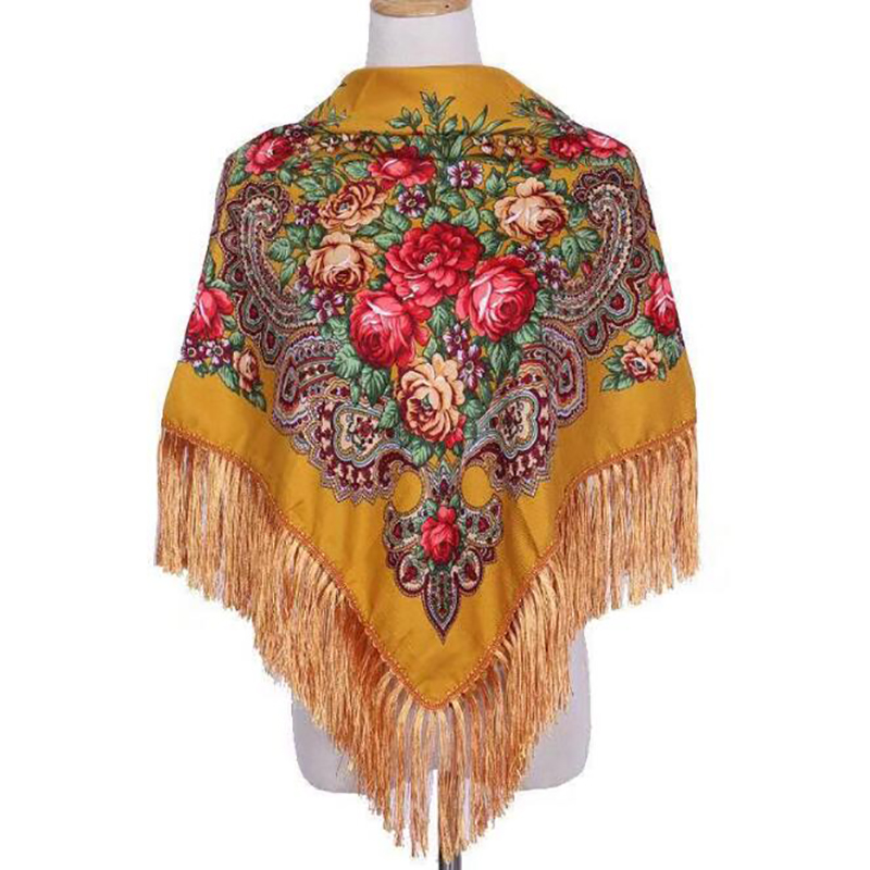 Écharpe imprimée rétro pour fe - Ethnic Boho Fashion avis et prix
