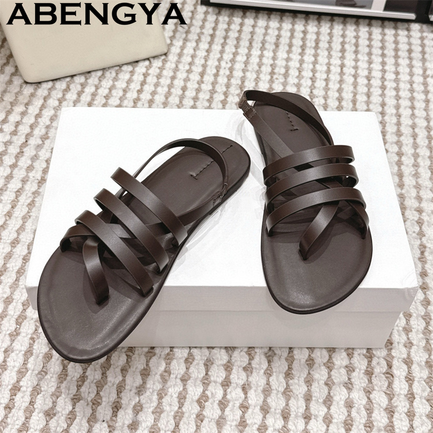 Sandales plates à lanières étr - Ethnic Fashion In avis et prix
