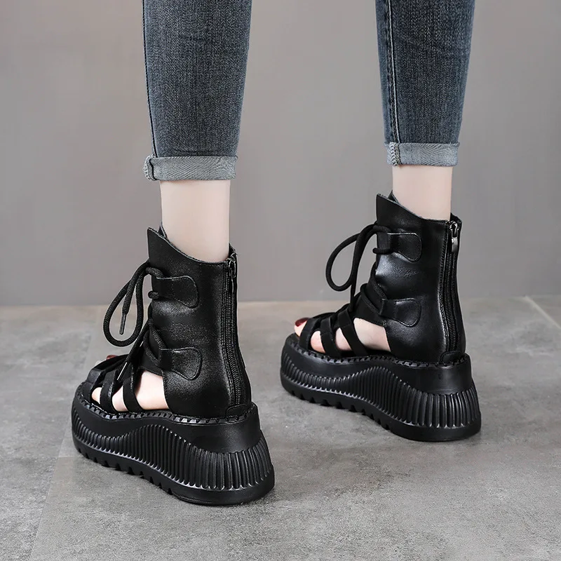 Bottines ethniques en cuir vér - Ethnic Fashion In avis et prix