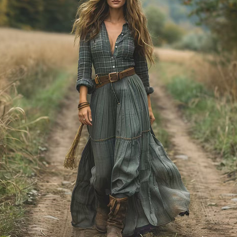 Robe longue à imprimé Floral p - Ethnic Boho Fashion avis et prix