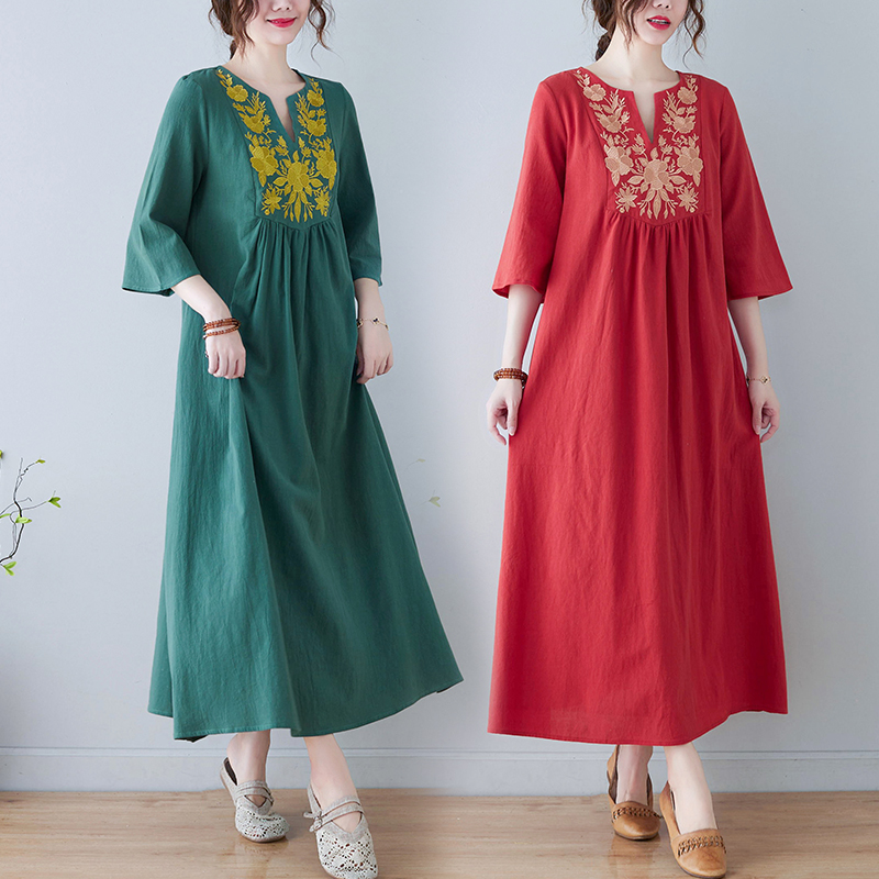 Nouvelle robe longue en coton  - Ethnic Fashion Trend avis et prix