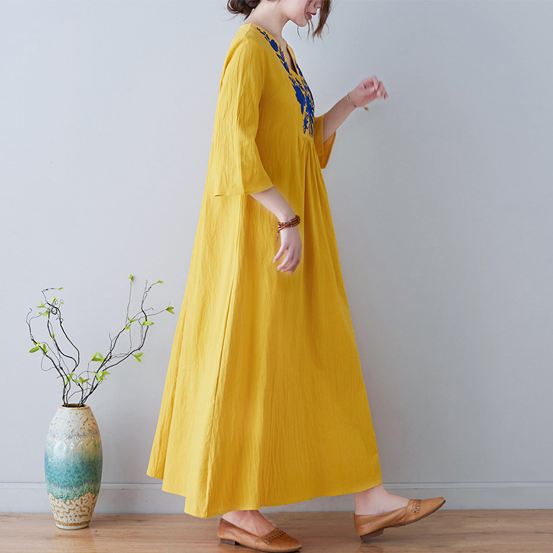 Nouvelle robe longue en coton  - Ethnic Fashion Trend avis et prix