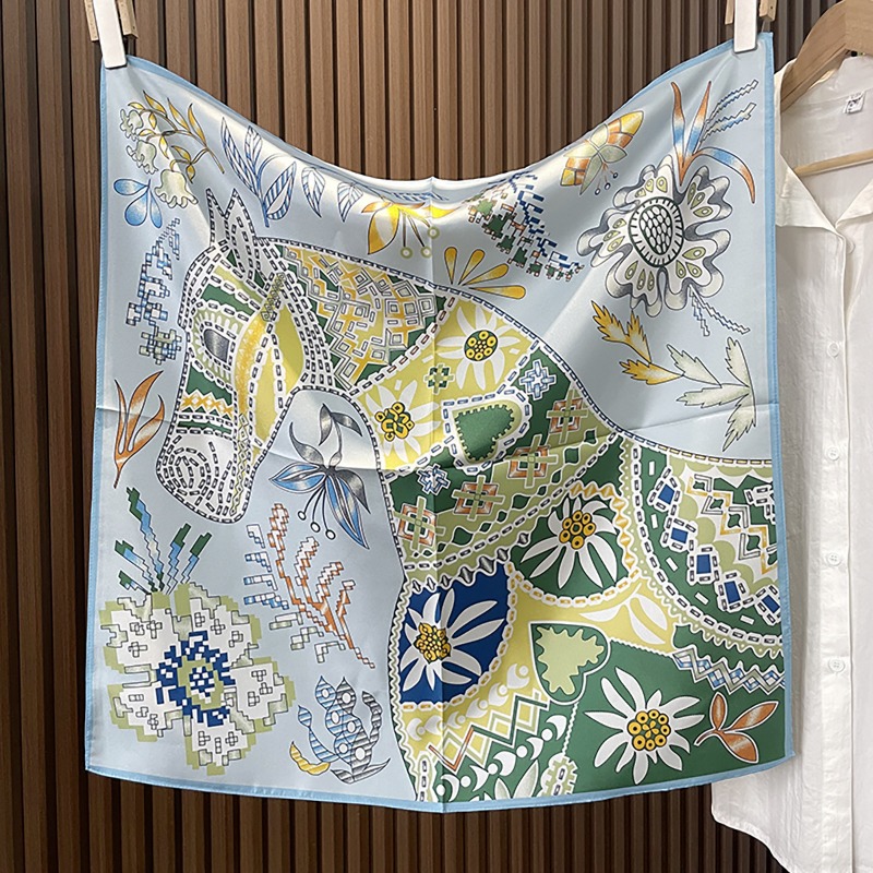 Foulard carré vert bohème moti - Ethnic Boho Fashion avis et prix