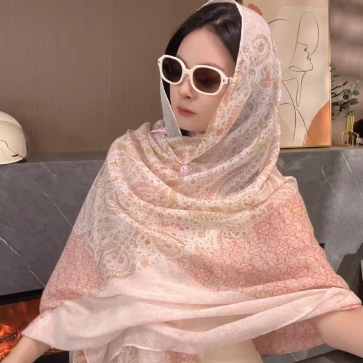 Châle de Protection solaire d' - Ethnic Fashion Photography avis et prix