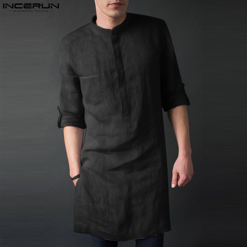 INCERUN hommes à manches longu - Kurta Men Cotton avis et prix