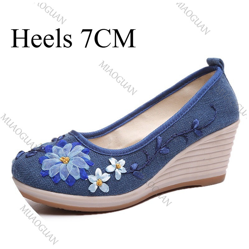 Chaussures compensées brodées  - Ethnic Fashion In avis et prix