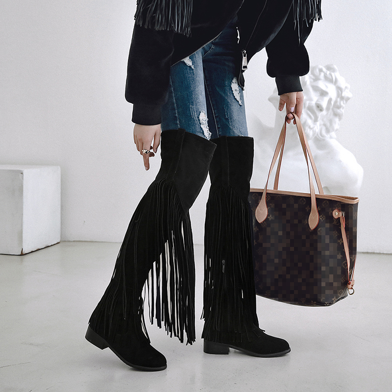 Bottes longues plates pour fem - Ethnic Boho Fashion avis et prix