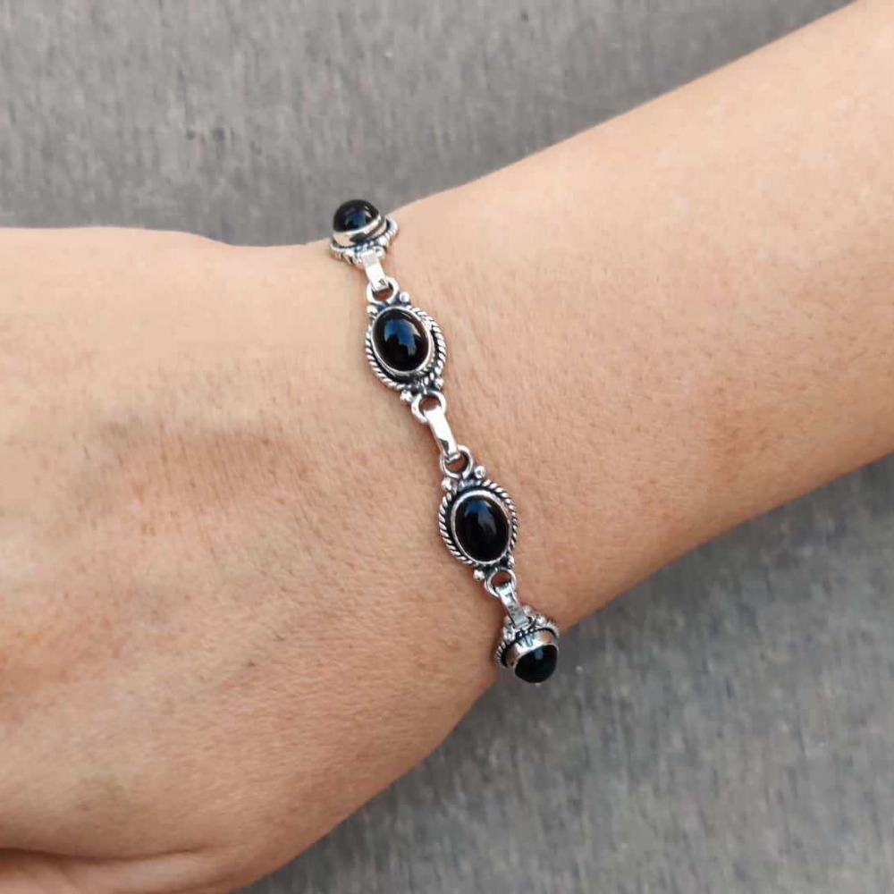 Bracelets ajustables en argent - Fashion Ethnic Wear For Men avis et prix