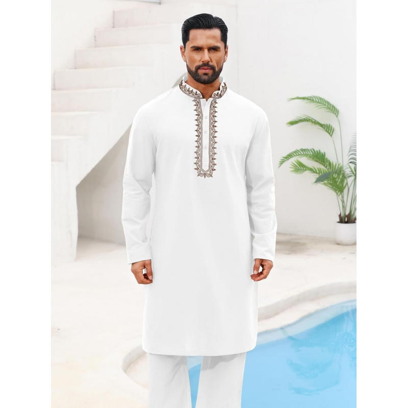 Chemise Kaftan Thobe en coton  - Kurta Men Cotton avis et prix