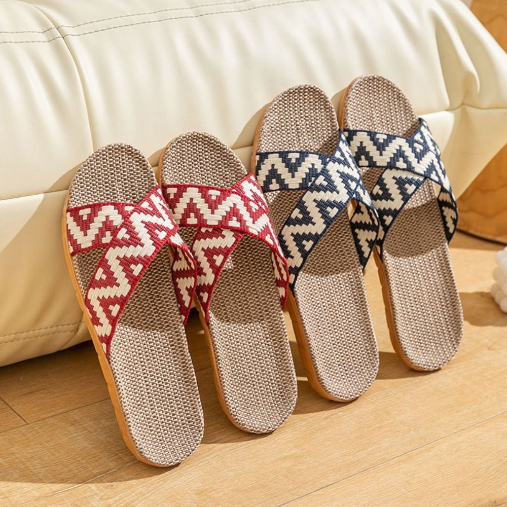 Chaussons croisés en lin style - Ethnic Fashion In avis et prix
